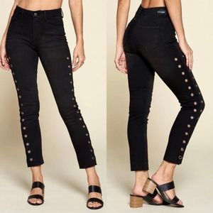 C’est Toi Black High Waist Ankle Straight Fit Jeans